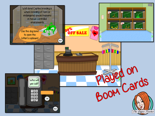 Endangered Animals Escape Room Boom Cards