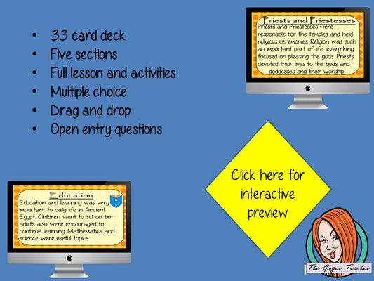 Egyptians Daily Life - Boom Cards Digital Lesson
