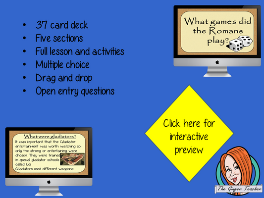 Roman Games - Boom Cards Digital Lesson