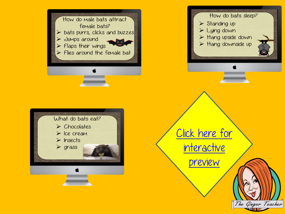 Bats Revision Questions  This deck revises children’s knowledge of Bats. There are multiple choice revision questions to check children’s understanding. These question cards are self-grading and lots of fun!