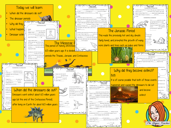 Dinosaur Extinction Lesson – The Ginger Teacher