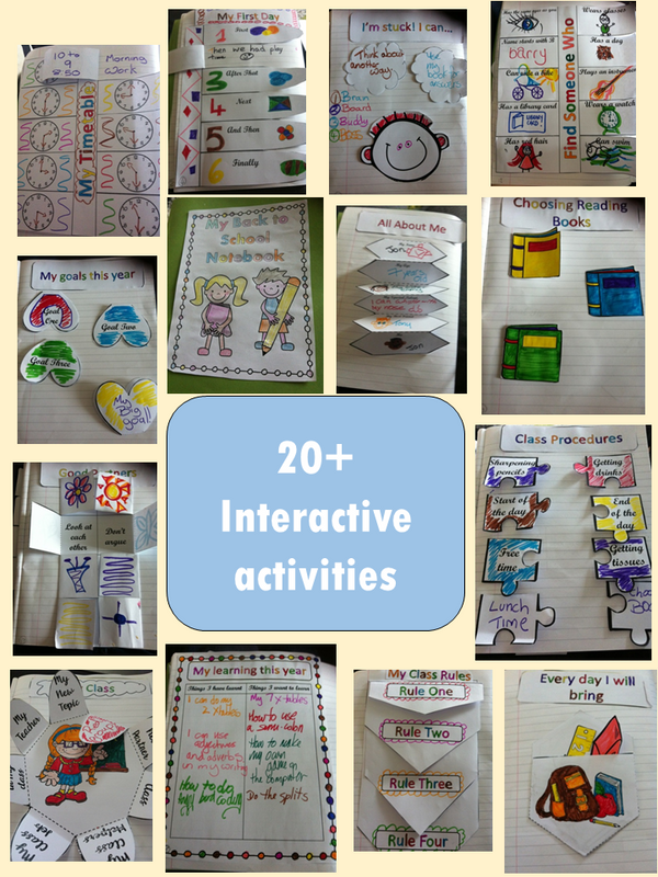 Back to School Interactive Notebook Activity Pack – The Ginger Teacher