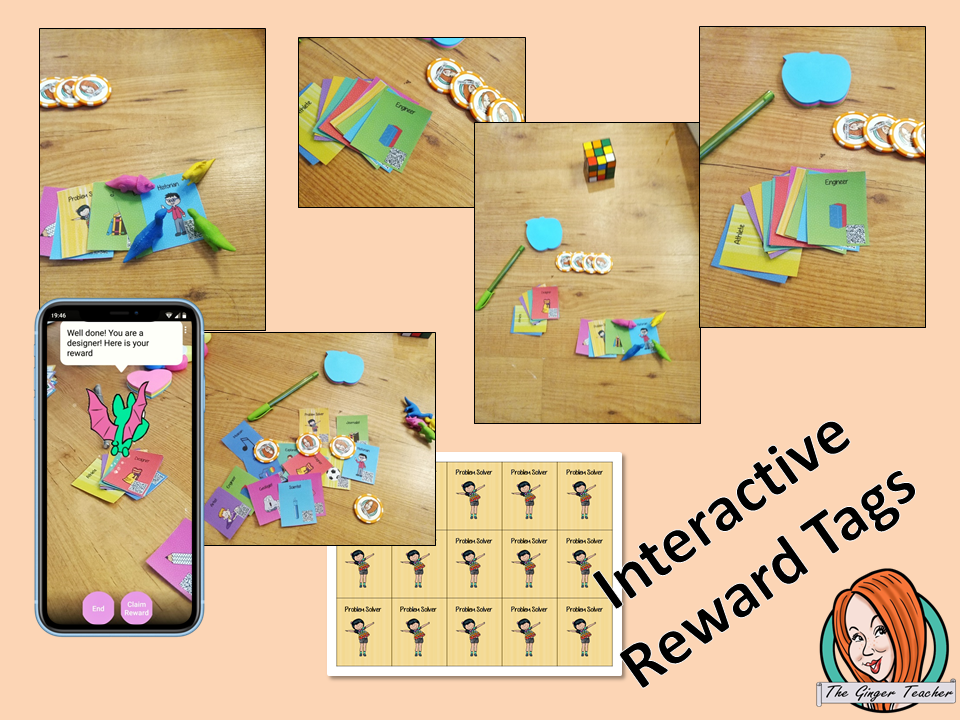 Interactive subject Reward Tags brag tags! These tags can be used in your classroom for behaviour management. If you want to promote good behavior of students brag tags! This is a whole class behaviour management system promotes good behaviour in class download the free AR (augmented reality) app and a fun character will appear in your classroom! Each tag has AR reward that collect also option to take reward selfie. #augmentedreality #bragtags #rewardtag #awardtags