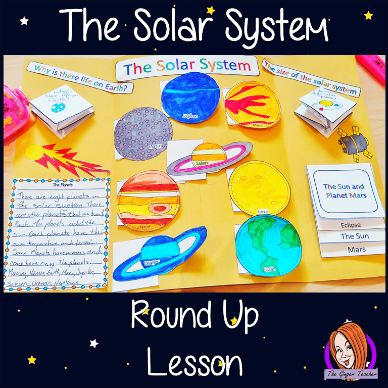 The solar system Complete science Lesson A lesson for children about the solar system. Learn about the size of the solar system, the planets, the sun, life on Earth, the planet Mars and exploring outer space. There are two detailed PowerPoints to teach understanding. Kids create an information board using fun foldables and information sheets. Everything needed for this classroom lesson is included #lessonplanning #space #solarsystem #teaching #resources #sciencelessons #scienceplanning