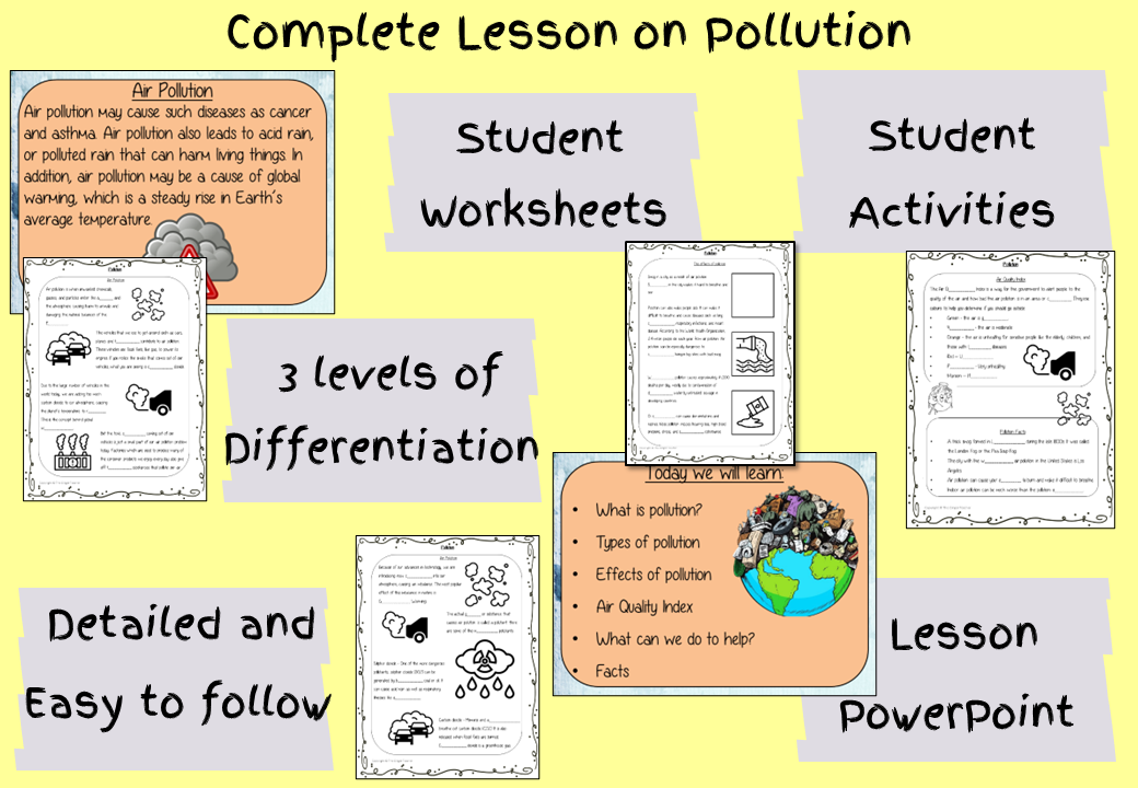 Pollution Lesson Pollution Science Lesson and Escape Room Bundle β The Ginger Teacher