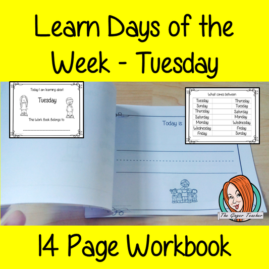 Days of the Week Pre-School Activities - Tuesday