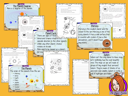 The planets of the Solar System PowerPoint and Worksheets This download teaches children about the planets of the solar system in one complete lesson. There is a detailed 18 slide PowerPoint on the different planets in the solar system. There are also differentiated, 6 page, worksheets to allow students to demonstrate their understanding. This pack is great for teaching kids about the planets of our solar system. #solarsystem #space #science #sciencelesson #planets