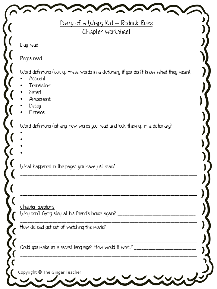 Persuasive Texts,  Complete Lesson  – Diary of a Wimpy Kid Rodrick Rules