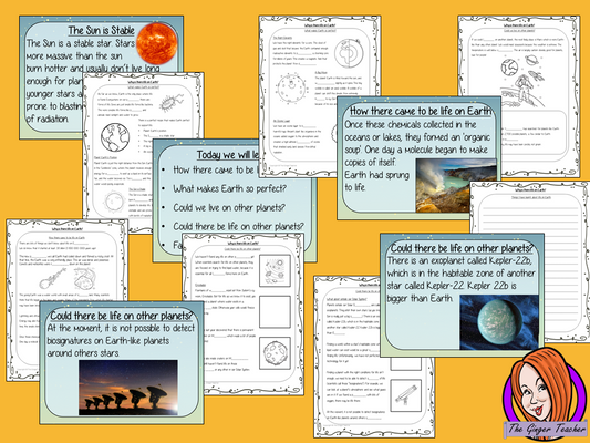 Why is There Life on Earth? PowerPoint and Worksheets Lesson teach children about the start of life on Earth in one complete lesson. Detailed 29 slide PowerPoint on life on Earth, the possibility of life on other planets and discusses if we could live on another planet. There are also differentiated, 7 page, worksheets to allow students to demonstrate their understanding. This pack is great for teaching kids about life on Earth.. #solarsystem #space #science #sciencelesson