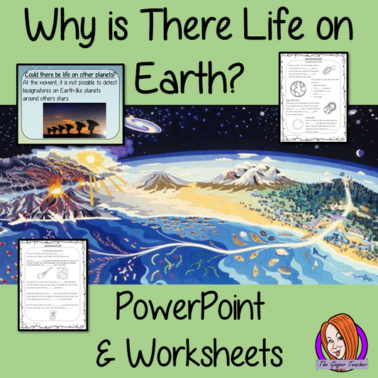 Why is There Life on Earth? PowerPoint and Worksheets Lesson teach children about the start of life on Earth in one complete lesson. Detailed 29 slide PowerPoint on life on Earth, the possibility of life on other planets and discusses if we could live on another planet. There are also differentiated, 7 page, worksheets to allow students to demonstrate their understanding. This pack is great for teaching kids about life on Earth.. #solarsystem #space #science #sciencelesson